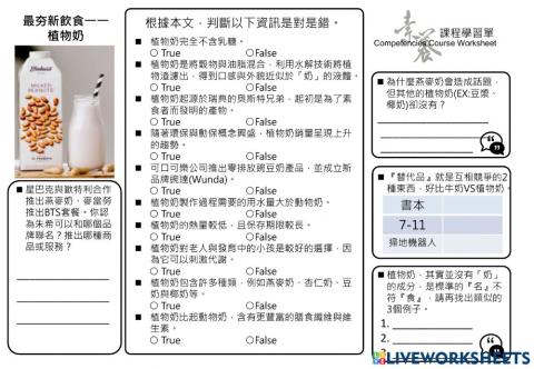 最夯新飲食一一 植物奶