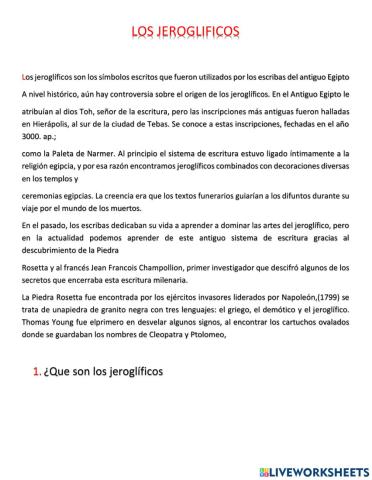 Los jeroglíficos