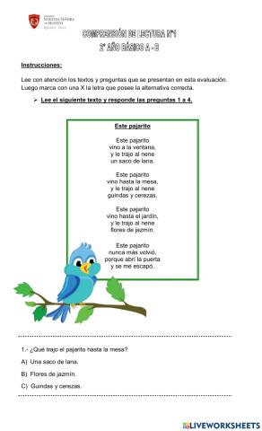 Comprensión lectora 1