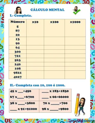 Multiplica x10x100x1000