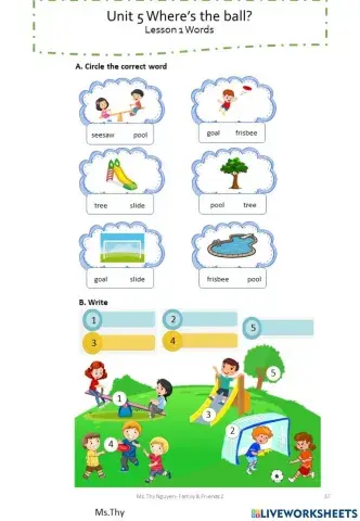 Unit 5 Where's the ball?