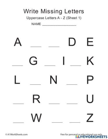 Missing A-Z