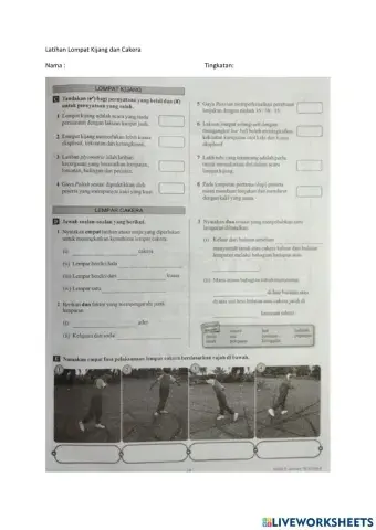 Latihan Lompat Kijang dan Cakera