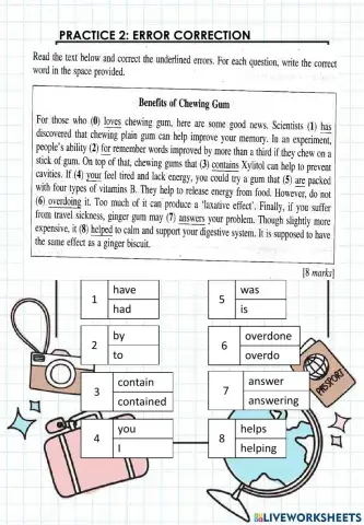 Pt3 english: error correction