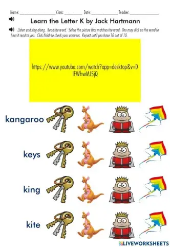 Meet the Letter K! Learn the Letter K by Jack Hartmann