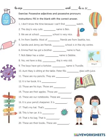 Possessive adjectives and pronouns