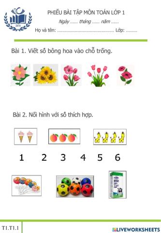 Nhận biết số đếm