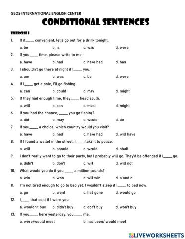 Conditional sentences