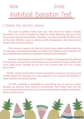 Analytical Exposition Text