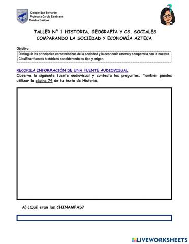 Evaluación Formativa Economía azteca