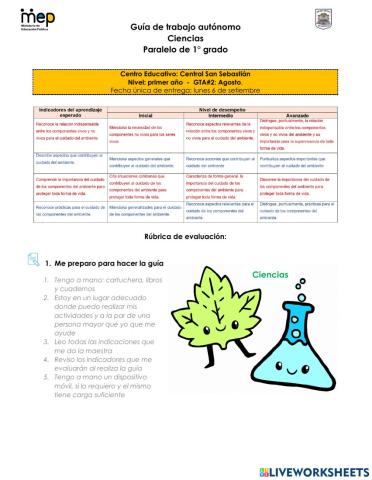 GTA -2 Agosto Ciencias sección 1-1