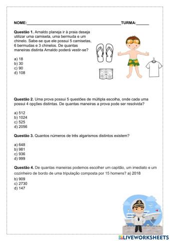 Princípio fundamental da contagem