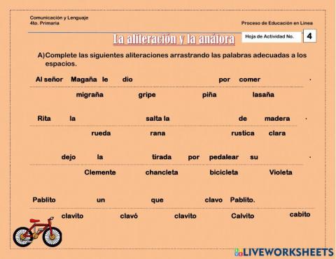 Las figuras literarias, la aliteración y la anáfora