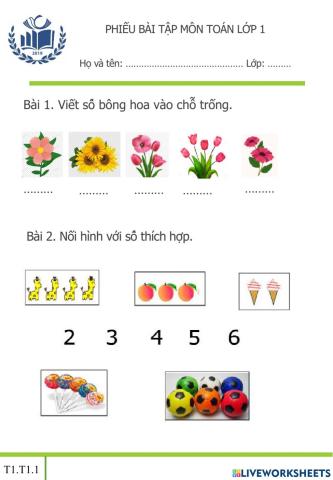 Nhận biết số đếm