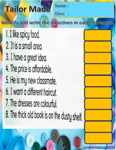 Year 6 Unit 11 Tailor Made