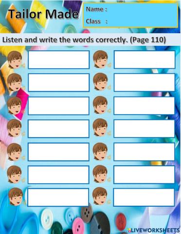 Year 6 Unit 11 Tailor Made