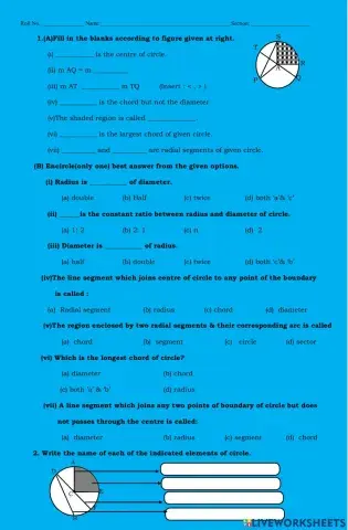 Circle & its elements