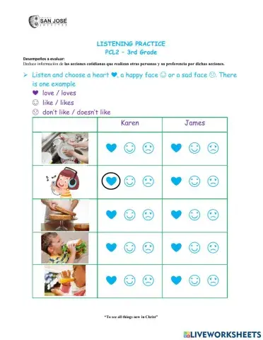 Present simple listening