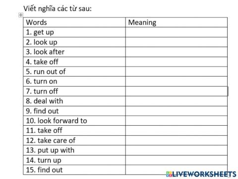 Phrasal verb