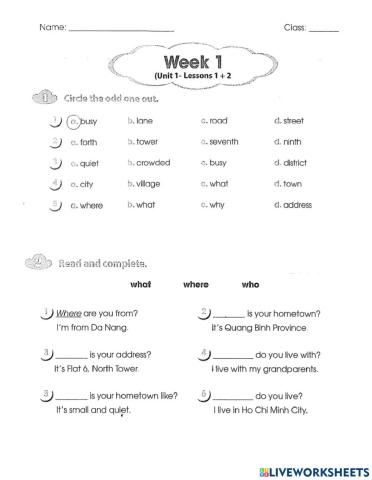 G5U1  What's your address