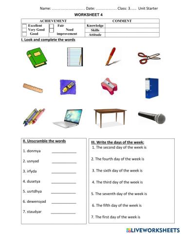 Worksheet 4