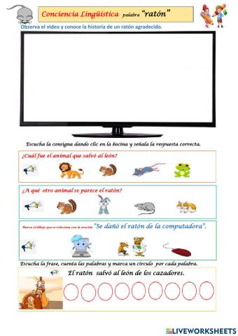 Conciencia Linguística  palabra ratón