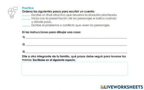 Las instrucciones Orales