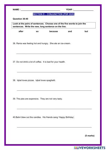 Conjunction (PSR 2020)