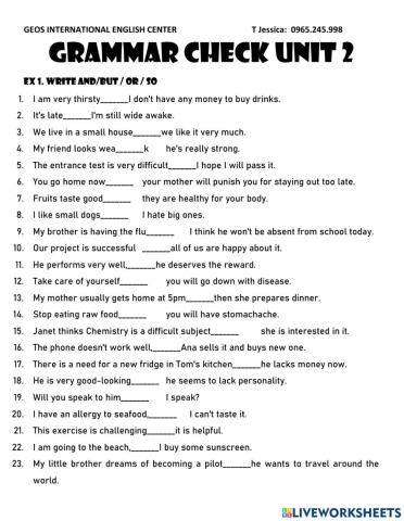 Grammar check unit 2