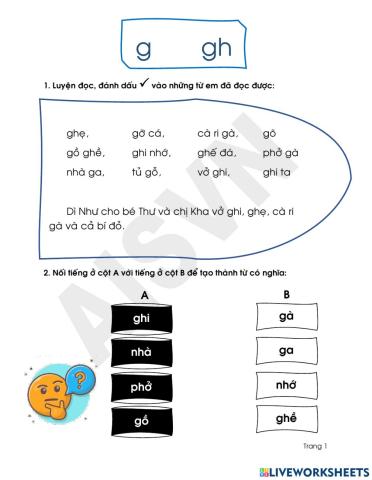 Bài tập g gh