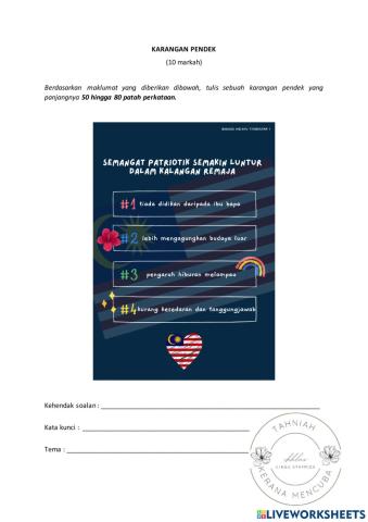 LATIHAN KARANGAN PENDEK 1 (langkah 1)