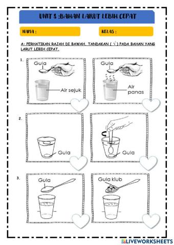 Sains t2 bahan larut lebih cepat