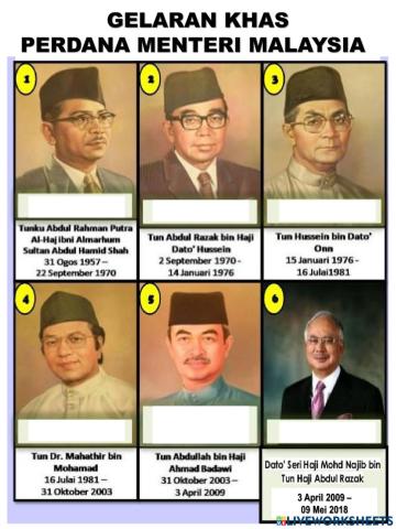 Gelaran khas perdana menteri