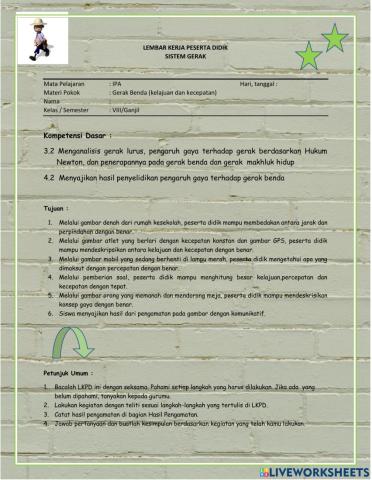 LKPD Kelajaun dan Kecepatan kelas 8