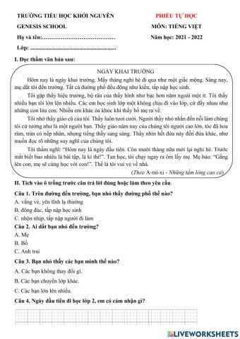 Tiếng Việt tuần 1