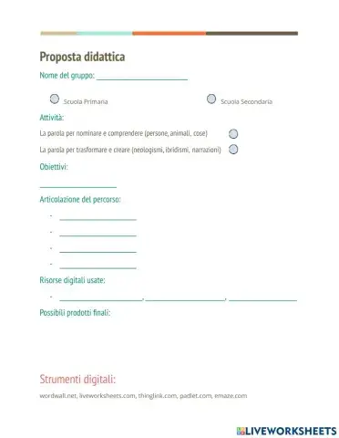 Modulo proposta operativa