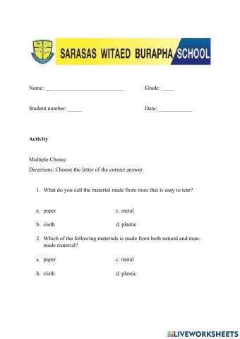 Science for Grade 3- August 30