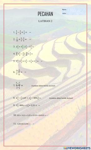 PECAHAN Latihan 2