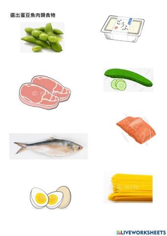 蛋豆魚肉類食物