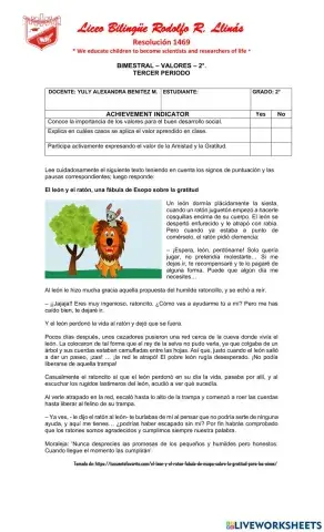 Bimestral iii periodo 2° valores