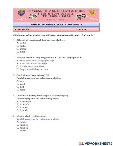 Ila - BAHASA INDONESIA TEMA 2 ST 3