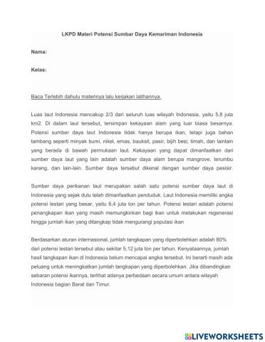 LKPD IPS Potensi Sumberdaya Laut