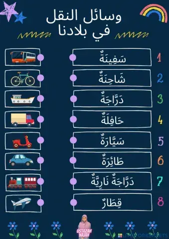 Bahasa arab tahun 6 (kenderaan)