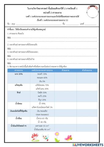 องค์ประกอบของสารละลาย1