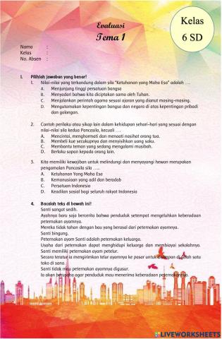 Evaluasi Tema 1