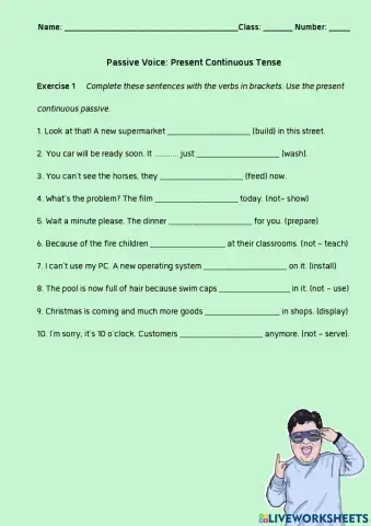 Active Voice and Passive Voice: Present Continuous Tense (P1)
