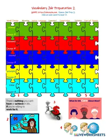 Vocabulary Job Preparation 2