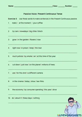 Active Voice and Passive Voice: Present Continuous Tense (P3)