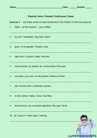 Active Voice and Passive Voice: Present Continuous Tense (P3)