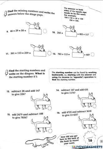 Addition & Subtraction